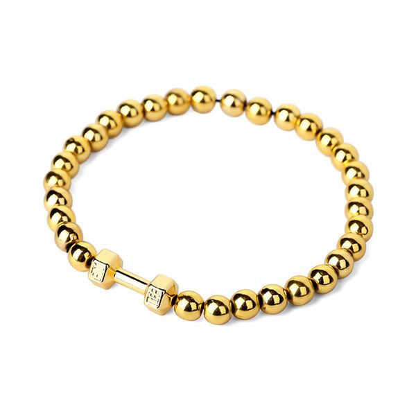 strand bracelets trendy gold bangle beads dumbbell bracelet 6mm metal barbell & copper fashion jewelry men women gift, White
strand bracelets trendy gold bangle beads dumbbell bracelet 6mm metal barbell & copper fashion jewelry men women gift, White