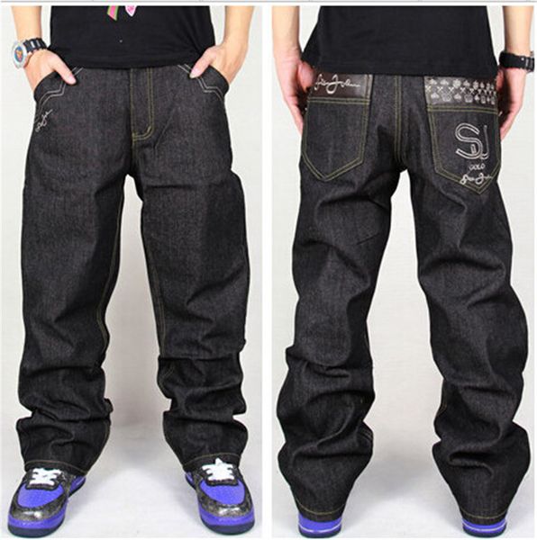 wholesale- jeans men pants black big casual rap boy style hip-hop loose baggy hip loose jeans for hop avvst
wholesale- jeans men pants black big casual rap boy style hip-hop loose baggy hip loose jeans for hop avvst
