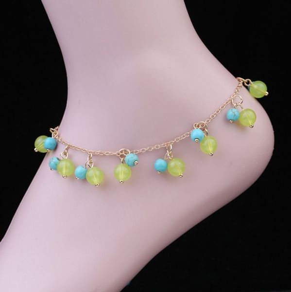 green beads turqoise ankle bracelet chain gold/silver plated anklet chain foot chains barefoot beach sandals gothic girls anklets, Red;blue
green beads turqoise ankle bracelet chain gold/silver plated anklet chain foot chains barefoot beach sandals gothic girls anklets, Red;blue