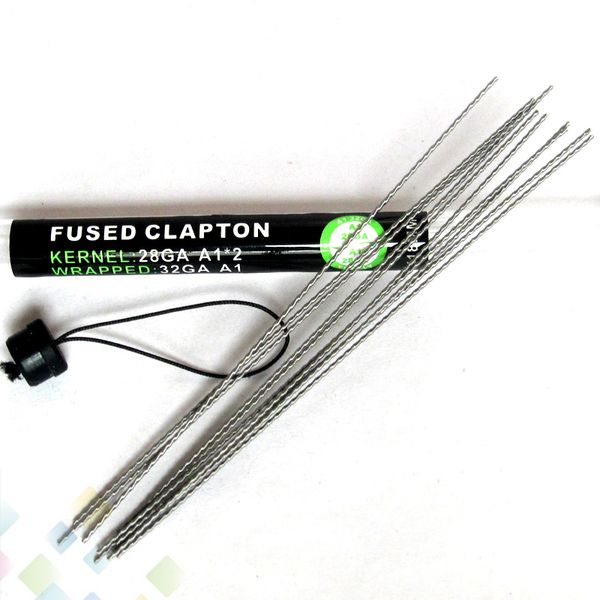 

Newest Fused Clapton Wire 118MM 10 pcs in a Tube 28GA*2+32GA Resistance Wire Electronic Cigarette High quality DHL Free