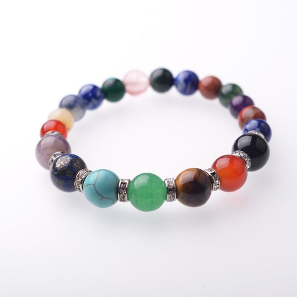 fashion 7 chakras summer woman cool treatment yoga natural stone bracelet semi-precious stones reiki prayer stones women, Black
fashion 7 chakras summer woman cool treatment yoga natural stone bracelet semi-precious stones reiki prayer stones women, Black