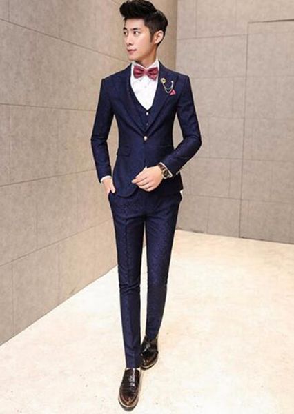 man han edition business leisure fashion the new trend of england boutique personality three-piece married small jackets / m-2xl, White;black 
man han edition business leisure fashion the new trend of england boutique personality three-piece married small jackets / m-2xl, White;black