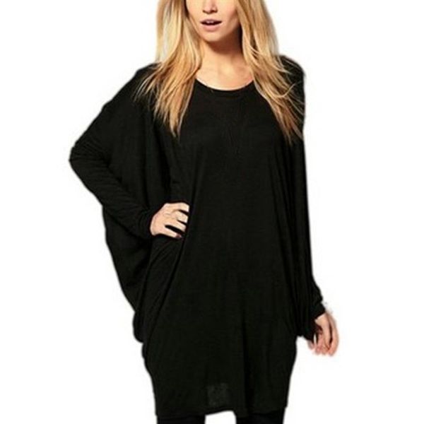 wholesale- zanzea tees stylish slim t shirt women 2016 black size cotton long dress sleeve loose gray batwing shirt plus t-sh gohj 
wholesale- zanzea tees stylish slim t shirt women 2016 black size cotton long dress sleeve loose gray batwing shirt plus t-sh gohj
