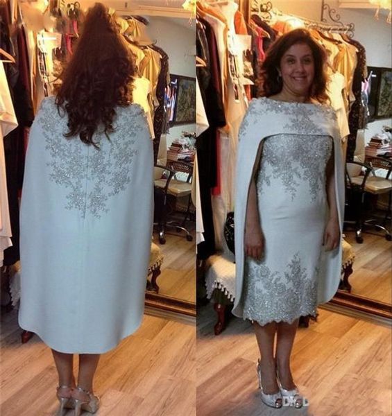 knee-length short mother of the bride dresses with capes gray sheath elegant mother's dress for wedding party beaded appliques evening, Black;red
knee-length short mother of the bride dresses with capes gray sheath elegant mother's dress for wedding party beaded appliques evening, Black;red
