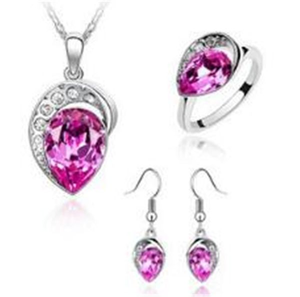 dhl austria crystal pendant necklace rings earing and earrings bracelets women jewelry sets fashion christmas gift, Black
dhl austria crystal pendant necklace rings earing and earrings bracelets women jewelry sets fashion christmas gift, Black