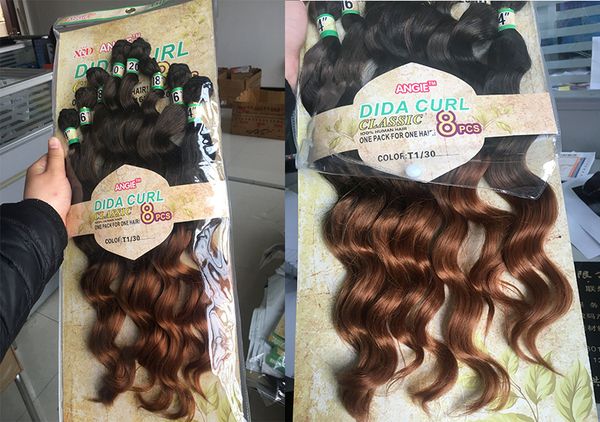loose deep wave curly synthetic hair sew in hair weft 8pcs/lot 1pack full head dida curl ombre blond hair extensions body wave
loose deep wave curly synthetic hair sew in hair weft 8pcs/lot 1pack full head dida curl ombre blond hair extensions body wave
