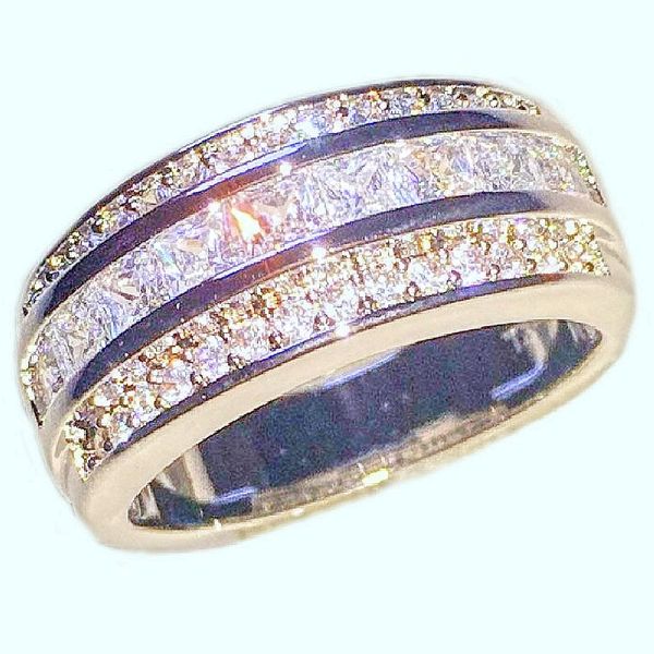 fashion 10kt white gold filled rings square diamond simulated zirconia gem stone engagement wedding anniversary band jewelry for men women, Slivery;golden
fashion 10kt white gold filled rings square diamond simulated zirconia gem stone engagement wedding anniversary band jewelry for men women, Slivery;golden