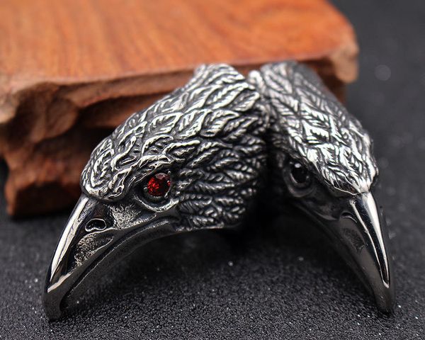 red black zircon eyes personality unique biker eagle ring stainless steel man's jewelry exaggerated ring ing, Silver
red black zircon eyes personality unique biker eagle ring stainless steel man's jewelry exaggerated ring ing, Silver