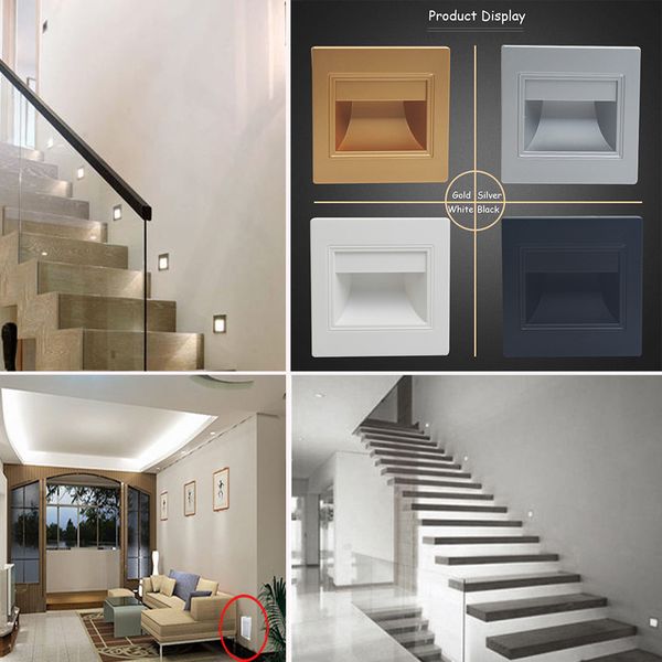 2.5w 85-265v led wall plinth recessed step stairs lamp l corridor lamps footlight aisle pathway porch hallway night light
2.5w 85-265v led wall plinth recessed step stairs lamp l corridor lamps footlight aisle pathway porch hallway night light