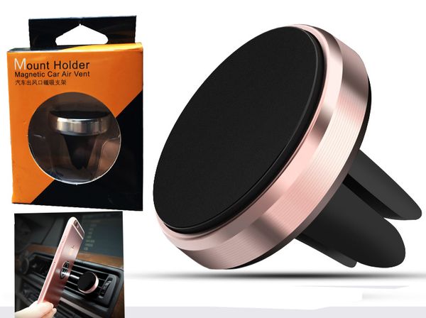 

Car Mount Phone Holder Air Vent Mobile Smart Handfree Dashboard Phone Metal Magnetic Stand For Cellphone iPhone 7 6 Samsung S8