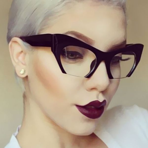 aloz micc fashion women classic cat eye glasses new half frame vintage cateye sunglasses and clear lens uv400 a115, White;black
aloz micc fashion women classic cat eye glasses new half frame vintage cateye sunglasses and clear lens uv400 a115, White;black