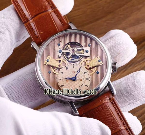 высокое качество традиции 7047 скелет 7047ba / 11 / 9zu золотой циферблат автоматические турбийон мужские часы кожаный ремешок новые наручны, Slivery;brown 
высокое качество традиции 7047 скелет 7047ba / 11 / 9zu золотой циферблат автоматические турбийон мужские часы кожаный ремешок новые наручны, Slivery;brown