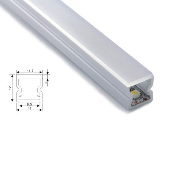 20 X 1m Sets/lot Al6063 U Type Led Light Strip Holder And Anodized Silver Channel Aluminium For Ground Or Floor Lighting