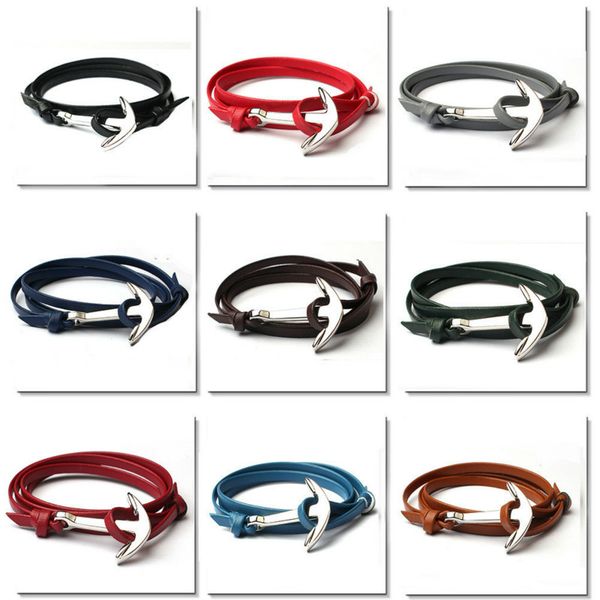 silver anchor leather bracelets men women multicolor wrap leather bracelet fashion jewelry, Golden;silver
silver anchor leather bracelets men women multicolor wrap leather bracelet fashion jewelry, Golden;silver