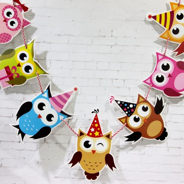 wholesale- the owl garland kids birthday banners party decorations baby showers children room crafts cartoon animal hanging supplies
wholesale- the owl garland kids birthday banners party decorations baby showers children room crafts cartoon animal hanging supplies