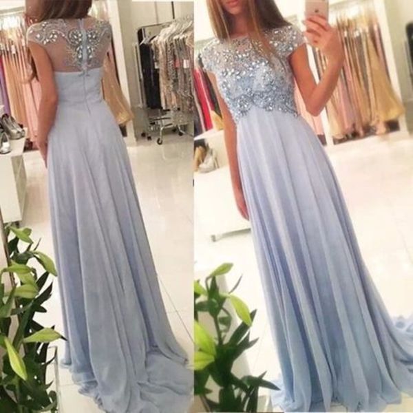 shiny short sleeve pale purple a line evening dress chiffon new long prom gowns custom made scoop crystal dazzling beads see through modern, Black;red
shiny short sleeve pale purple a line evening dress chiffon new long prom gowns custom made scoop crystal dazzling beads see through modern, Black;red