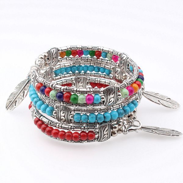 charm beads bracelets women silver plated alloy pendants bracelet beaded bracelet jewelry fashion bracelets 4 colors, Black
charm beads bracelets women silver plated alloy pendants bracelet beaded bracelet jewelry fashion bracelets 4 colors, Black