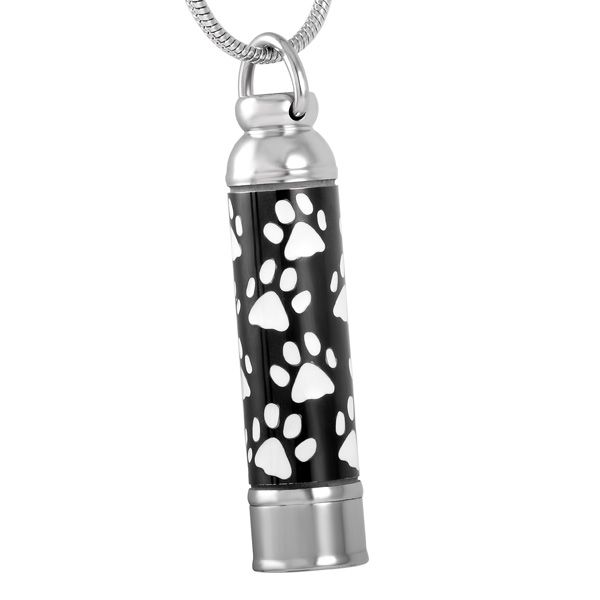 pet ashes keepsake cremation urn pendant necklace cylinder paw engraved stainless steel funeral casket urn necklace, Silver
pet ashes keepsake cremation urn pendant necklace cylinder paw engraved stainless steel funeral casket urn necklace, Silver
