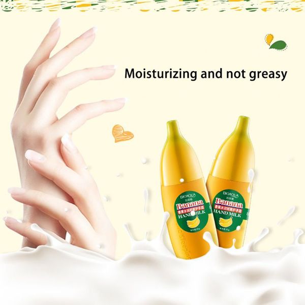 Wholesale- 40g Bioaqua Banana Mi Hand Cream Moisturizing Nourish Anti-chapping Hand Care Lotions Handcream Skin Defender Tf Ing