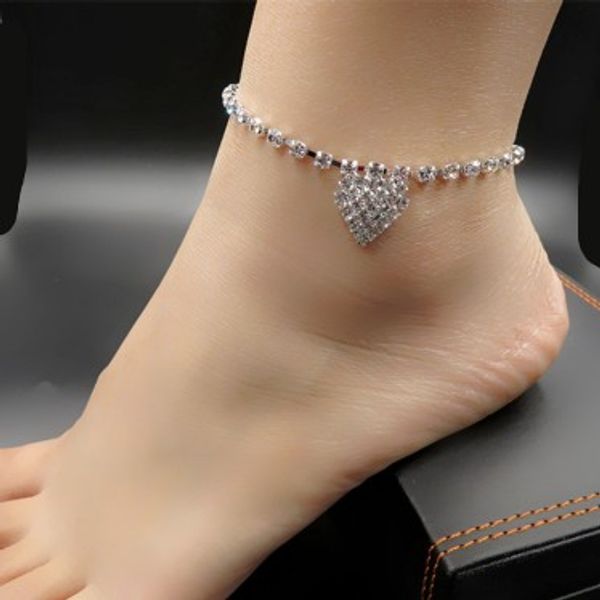 gorgeous rhinestone ankle bracelets silver tone crystal heart pendant anklets gothic foot chains barefoot beach sandals for womens, Red;blue
gorgeous rhinestone ankle bracelets silver tone crystal heart pendant anklets gothic foot chains barefoot beach sandals for womens, Red;blue