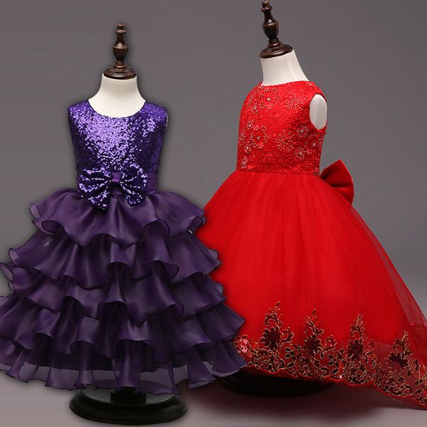 2020 new girl dress with bow flower embroidered party wedding bridesmaid princess dresses formal children clothes, Red;yellow
2020 new girl dress with bow flower embroidered party wedding bridesmaid princess dresses formal children clothes, Red;yellow