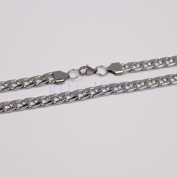 9mm fashion men's stainless steel necklace 24inch chain nice gift, Silver