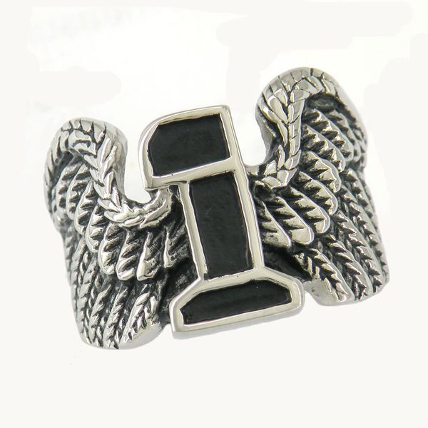 fanssteel stainless steel punk vintage mens or womens jewelry angel or eagle wing number one biker ring gift for brothers sisters 11w66, Silver
fanssteel stainless steel punk vintage mens or womens jewelry angel or eagle wing number one biker ring gift for brothers sisters 11w66, Silver