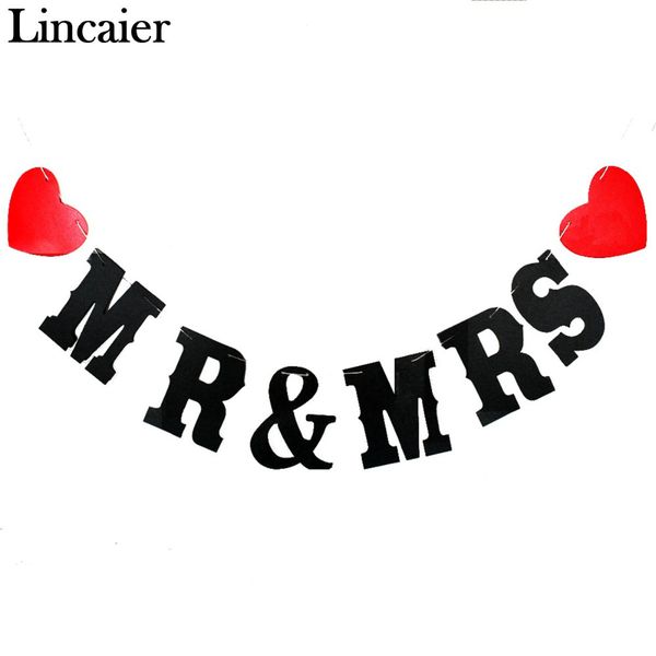 wholesale- lincaier groom and bride paper just married wedding banner garland bunting events party decoration supplies red love heart
wholesale- lincaier groom and bride paper just married wedding banner garland bunting events party decoration supplies red love heart