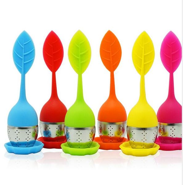 15cm stainless steel tea spoon infuser candy color strainer filter with green leaves food grade silicone leaf lid ing
15cm stainless steel tea spoon infuser candy color strainer filter with green leaves food grade silicone leaf lid ing