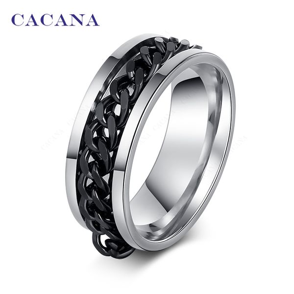 wholesale- cacana stainless steel rings for women classic rotating chain fashion jewelry wholesale no.r29 30 31, Golden;silver
wholesale- cacana stainless steel rings for women classic rotating chain fashion jewelry wholesale no.r29 30 31, Golden;silver