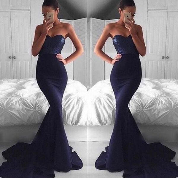 2017 spring sweep train prom dresses navy blue mermaid with evening gown glamorous floor length tsaufi arabialuxury women prom dress, Black
2017 spring sweep train prom dresses navy blue mermaid with evening gown glamorous floor length tsaufi arabialuxury women prom dress, Black