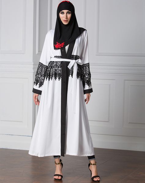 muslim women white lace open abaya factory price islamic women long sleeved evening party abaya dress s-xl, Red
muslim women white lace open abaya factory price islamic women long sleeved evening party abaya dress s-xl, Red