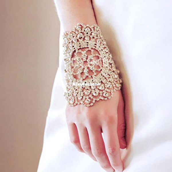 europe and america new arrival wedding romantic bracelets crystal bridal bracelet hand chain sterling silver bridal bracelet beaded strands, Black