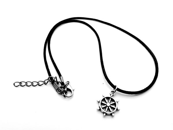 vintage antique nautical navy seaman sailor boat anchor rudder pendant necklace car steering wheel leather rope necklaces jewelry, Silver
vintage antique nautical navy seaman sailor boat anchor rudder pendant necklace car steering wheel leather rope necklaces jewelry, Silver