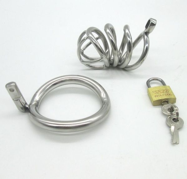 latest design metal steel cage s424 stainless male devices cock chastity obqig