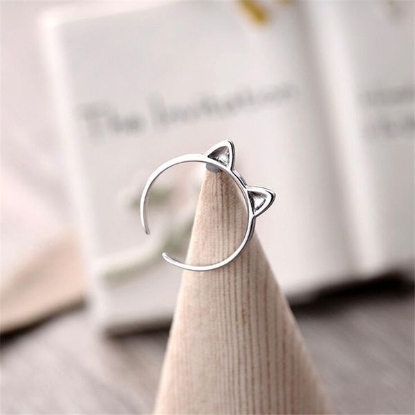 real 925 sterling silver cat ear rings for women cute fashion animal cats open size adjustabl silver ring 925 sterling silver jewelry, Golden;silver
real 925 sterling silver cat ear rings for women cute fashion animal cats open size adjustabl silver ring 925 sterling silver jewelry, Golden;silver