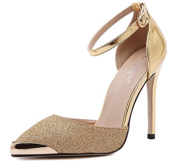 US4-9 New style women's sexy high heels Pointed Toe Thin Heels Sequined Buckle Strap Party woman shoes Gold Silver
US4-9 New style women's sexy high heels Pointed Toe Thin Heels Sequined Buckle Strap Party woman shoes Gold Silver