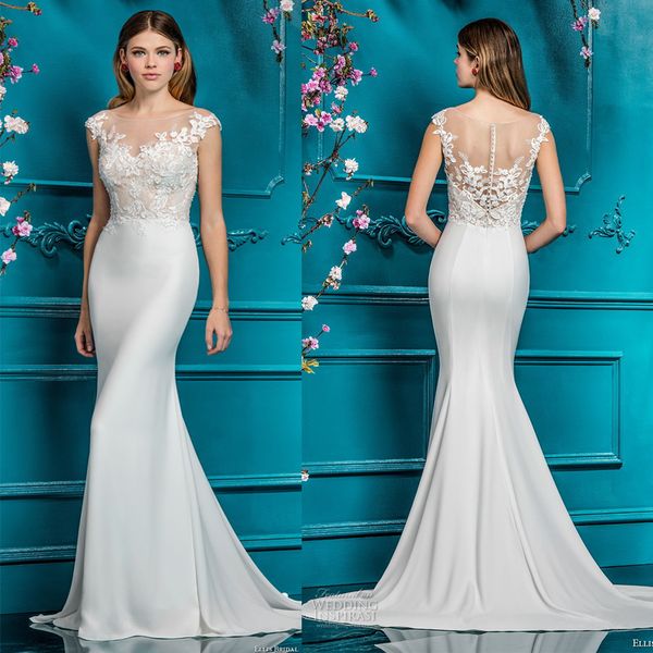 cap sleeve mermaid wedding dresses sheer neck lace appliques illusion bodices bridal gowns wedding gowns vestios de novia, White
cap sleeve mermaid wedding dresses sheer neck lace appliques illusion bodices bridal gowns wedding gowns vestios de novia, White
