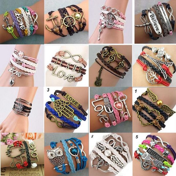 bursts of friendship multi-layer bracelet hand rope fb150 mix order 20 pieces a lot charm bracelets, Golden;silver
bursts of friendship multi-layer bracelet hand rope fb150 mix order 20 pieces a lot charm bracelets, Golden;silver