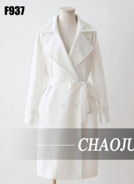 women in the spring and autumn fashion leisure elegant handsome long thin loose white trench coat / s-4xl, Black
women in the spring and autumn fashion leisure elegant handsome long thin loose white trench coat / s-4xl, Black