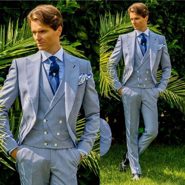 men blazers groom tuxedos groomsmen side vent slim fit man suit wedding men's suits bridegroom (jacket+pants+vest), Black;gray
men blazers groom tuxedos groomsmen side vent slim fit man suit wedding men's suits bridegroom (jacket+pants+vest), Black;gray
