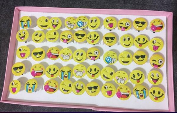 100pcs Funny Expression Smiling Face Glow Led Light Up Flash Bubble Elastic Ring Rave Party Blinking Soft Finger Lights For Party Disco Ktv