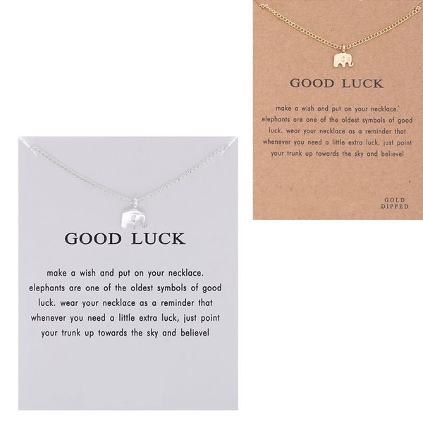 Fashion Dogeared Necklaces With Good Luck card Silver over Gold Elephant Designer Pendant Necklaces For women Jewelry Gift
Fashion Dogeared Necklaces With Good Luck card Silver over Gold Elephant Designer Pendant Necklaces For women Jewelry Gift