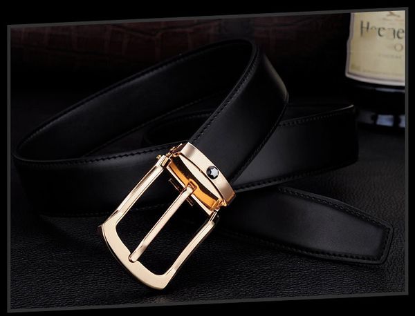 Hot sale newest men belt genuine leather belt for men leather belt black coffee pin buckle belts for jeans