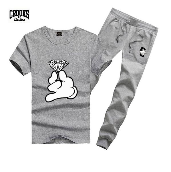 d2352 s-5xl men leisure crooks and castles t-shirt and long pants suit o-neck elastic waist tracksuits, Gray
d2352 s-5xl men leisure crooks and castles t-shirt and long pants suit o-neck elastic waist tracksuits, Gray
