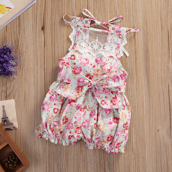 Девочка цветочный принт комбинезон младенческой малышей дети кружева цветок под 
Девочка цветочный принт комбинезон младенческой малышей дети кружева цветок под