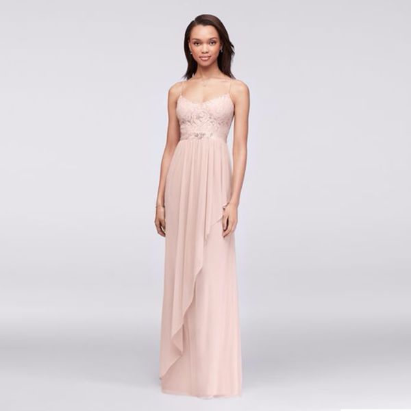 new spaghetti straps lace and cascading chiffon bridesmaid dress beading sash ap1e200450 wedding party evening formal gowns, White;pink
new spaghetti straps lace and cascading chiffon bridesmaid dress beading sash ap1e200450 wedding party evening formal gowns, White;pink