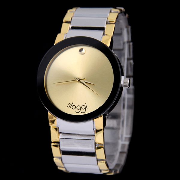 wengle new 2017 fashion quartz steel belt blank watch, Slivery;brown