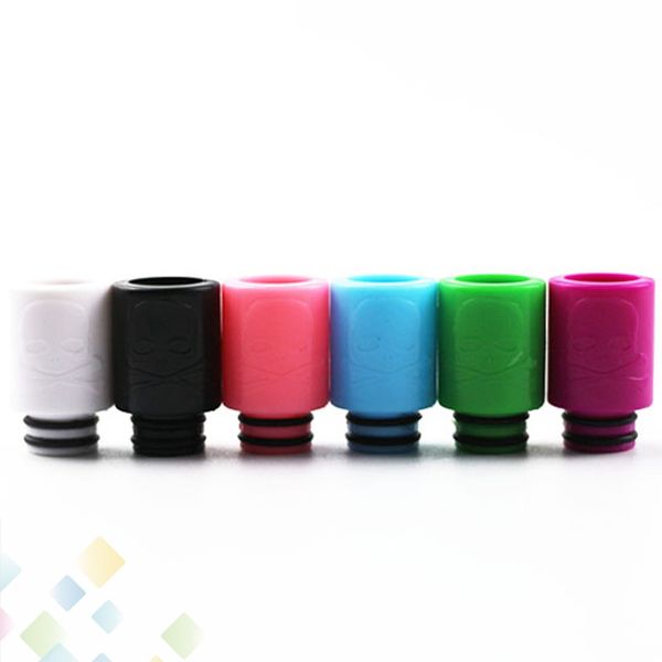 

Newest Skull Plastic Drip Tip Fit 510 Atomizers TFV8 Baby E Cigarette Colorful Wide Bore Mouthpiece High quality DHL Free