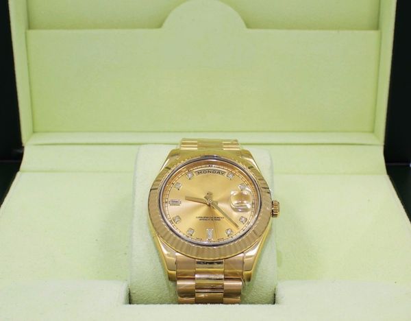 day-date ii president 218238 automatic mechanical men's watch champagne diamond dial 18k yellow gold men's watch original box, Slivery;brown
day-date ii president 218238 automatic mechanical men's watch champagne diamond dial 18k yellow gold men's watch original box, Slivery;brown